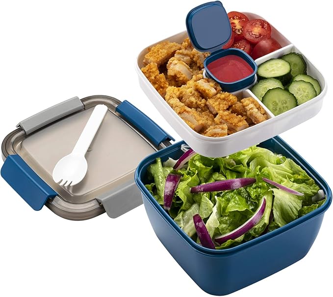 Freshmage Salad Lunch Container To Go, 52-oz